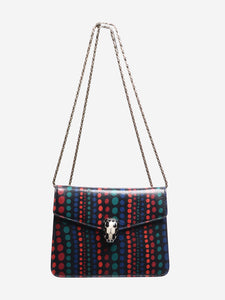 Bvlgari Multicoloured Serpenti Forever square cross-body bag