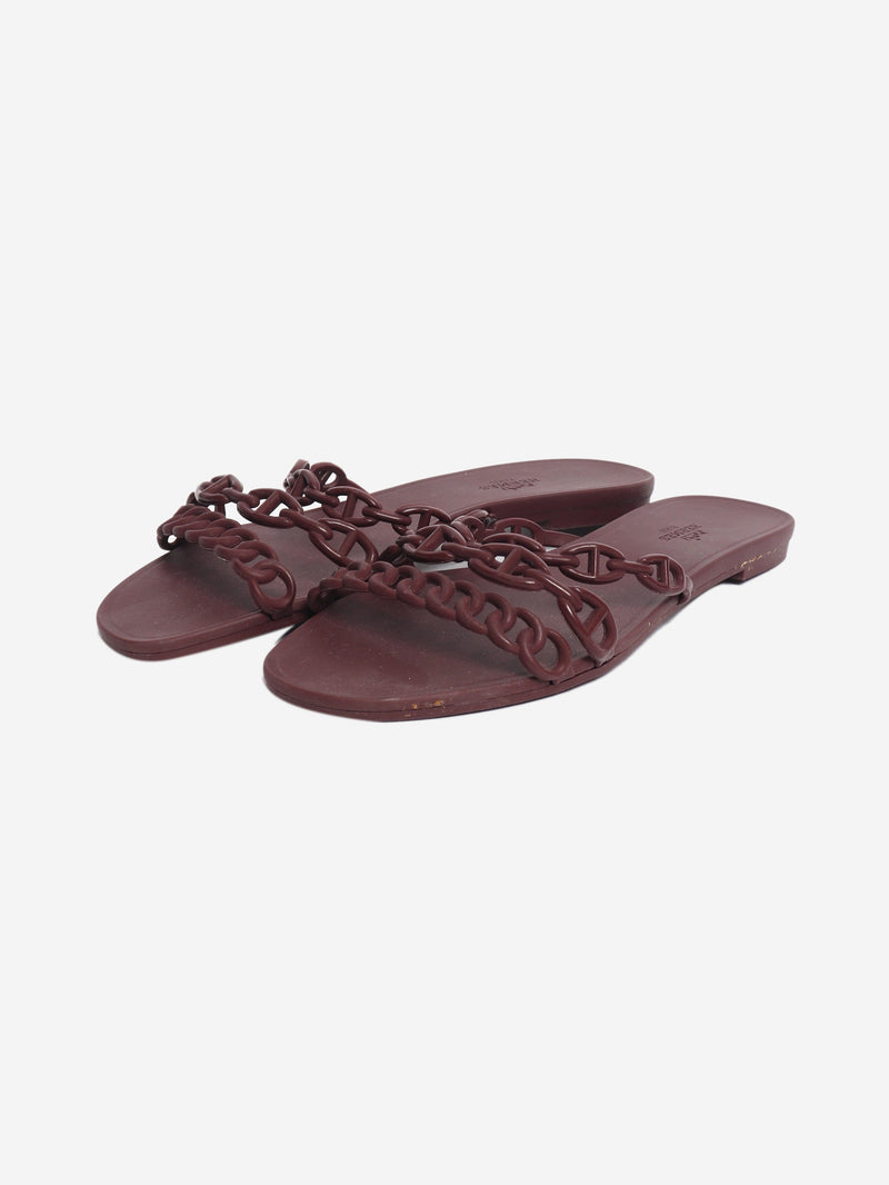 Bordeaux Rivage sandals - size EU 40 Flat Sandals Hermes 
