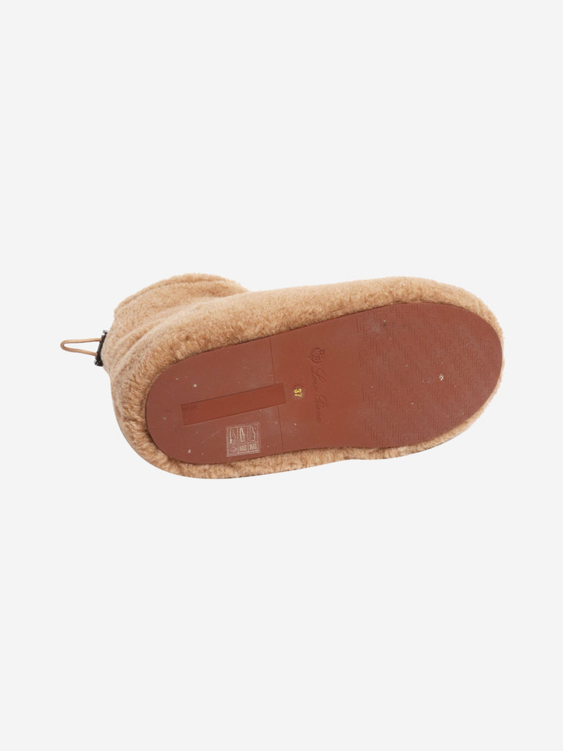 Brown sheepskin boots - size EU 37 (UK 4) Boots Loro Piana 