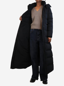 Mackage Black hooded puffer maxi coat - size XS