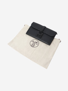 Hermes Black Jige clutch bag