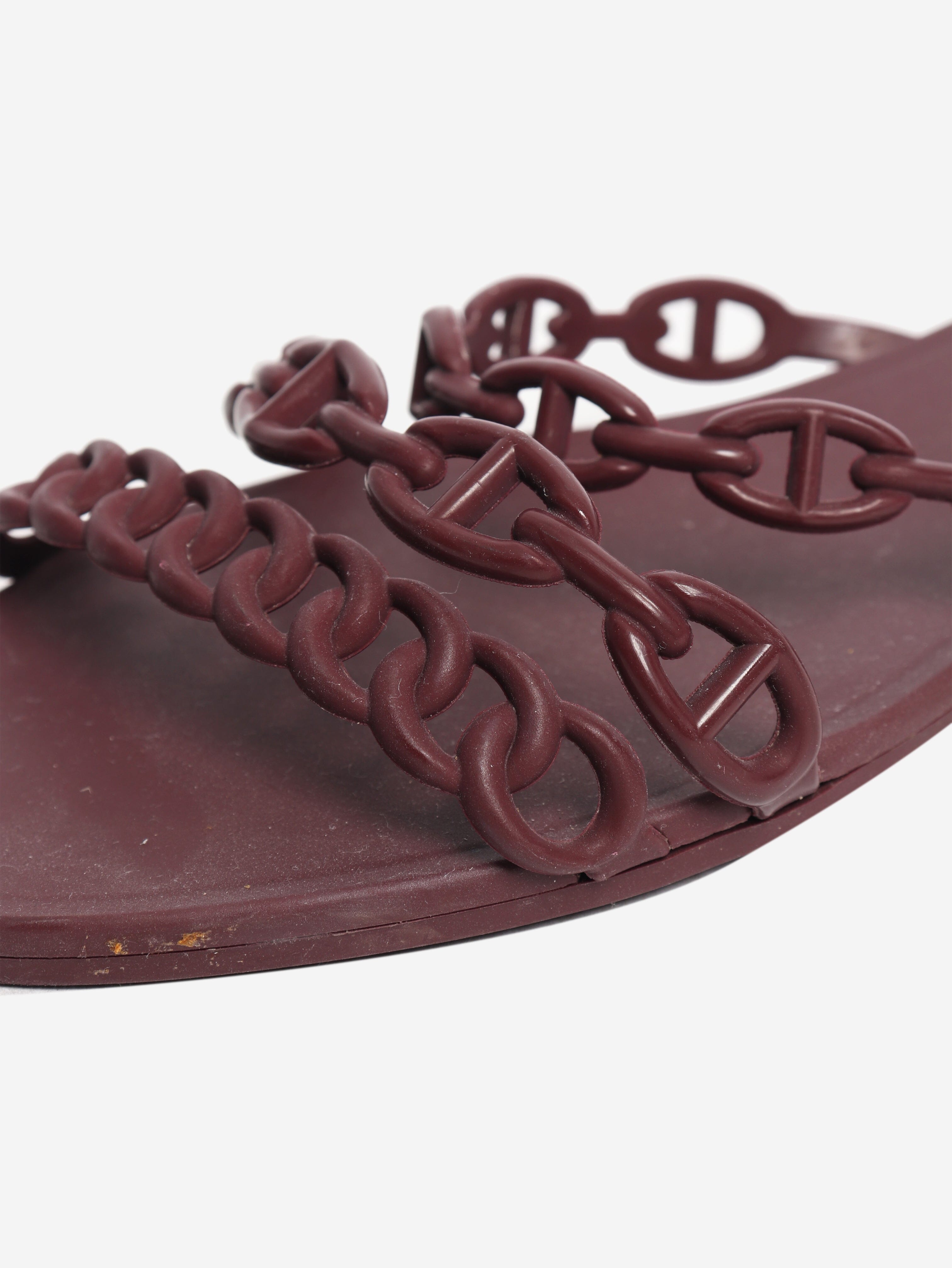 Bordeaux Rivage sandals - size EU 40 Flat Sandals Hermes 