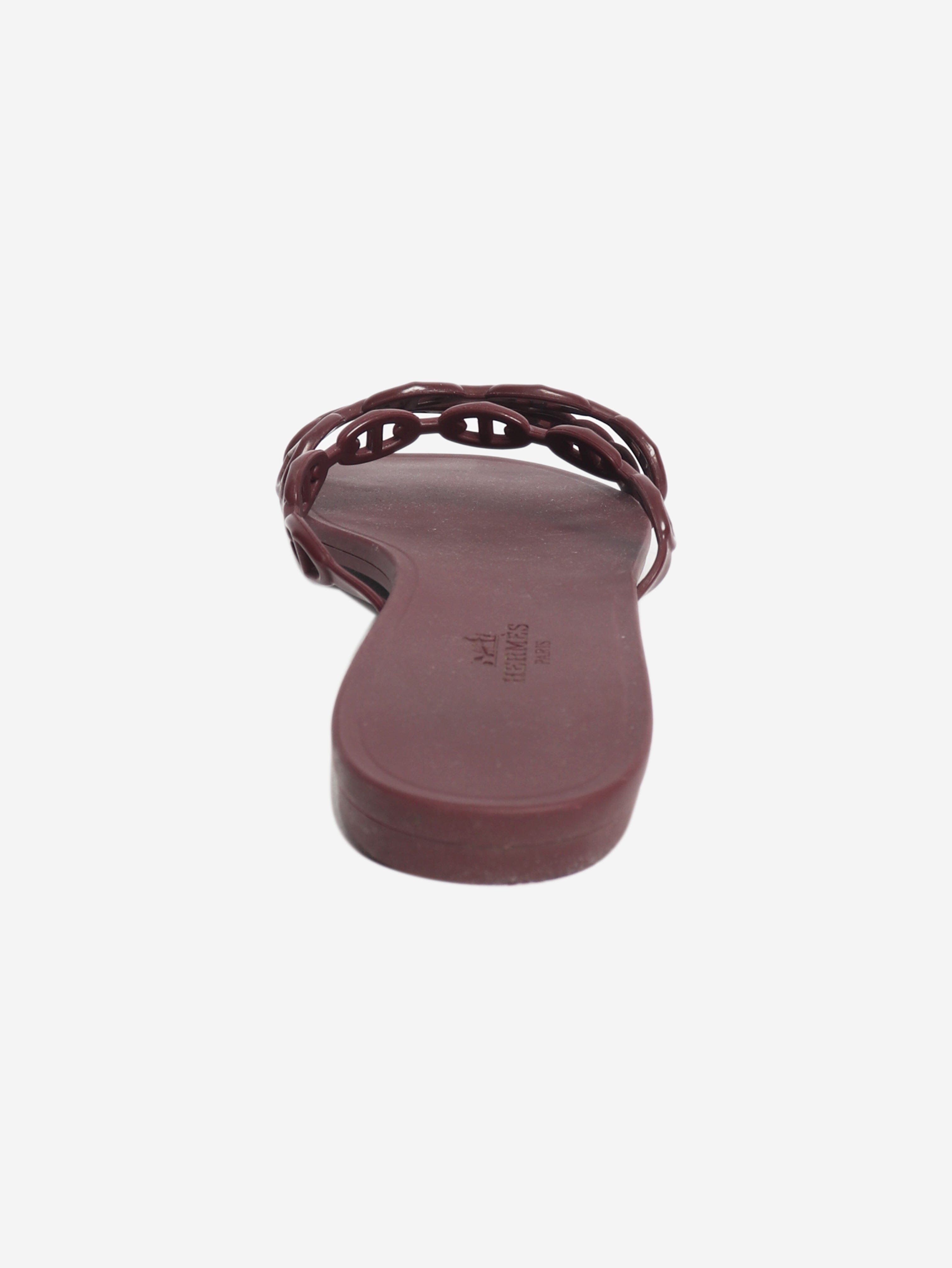 Bordeaux Rivage sandals - size EU 40 Flat Sandals Hermes 
