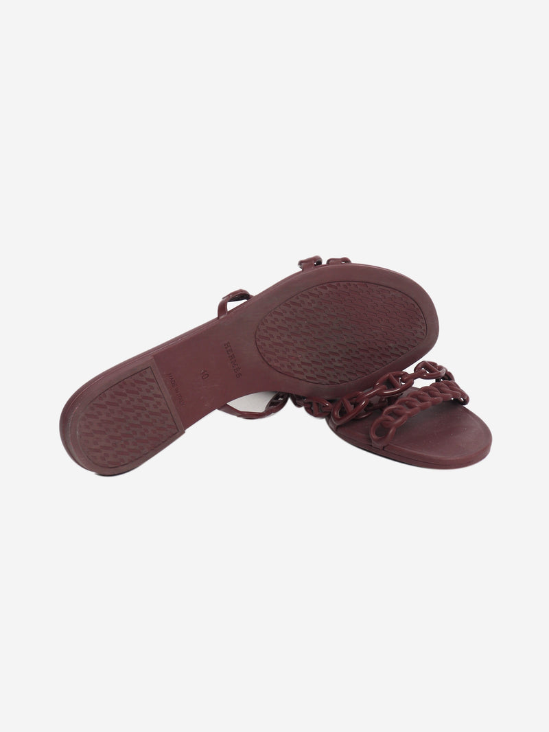 Bordeaux Rivage sandals - size EU 40 Flat Sandals Hermes 