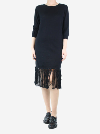Black fringed knit dress - size S Dresses Ulla Johnson 
