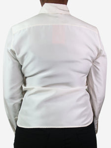 Carolina Herrera Cream silk shirt - size US 8
