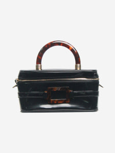 Roger Vivier Black tortoiseshell top handle bag