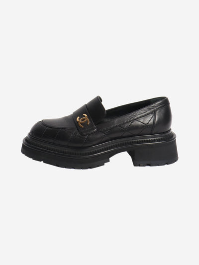Black platform loafers - size EU 37.5 (UK 4.5) Flat Shoes Chanel 