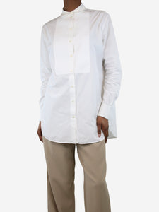 Celine White long cotton shirt - size UK 6