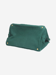 Prada Dark green canvas tote bag