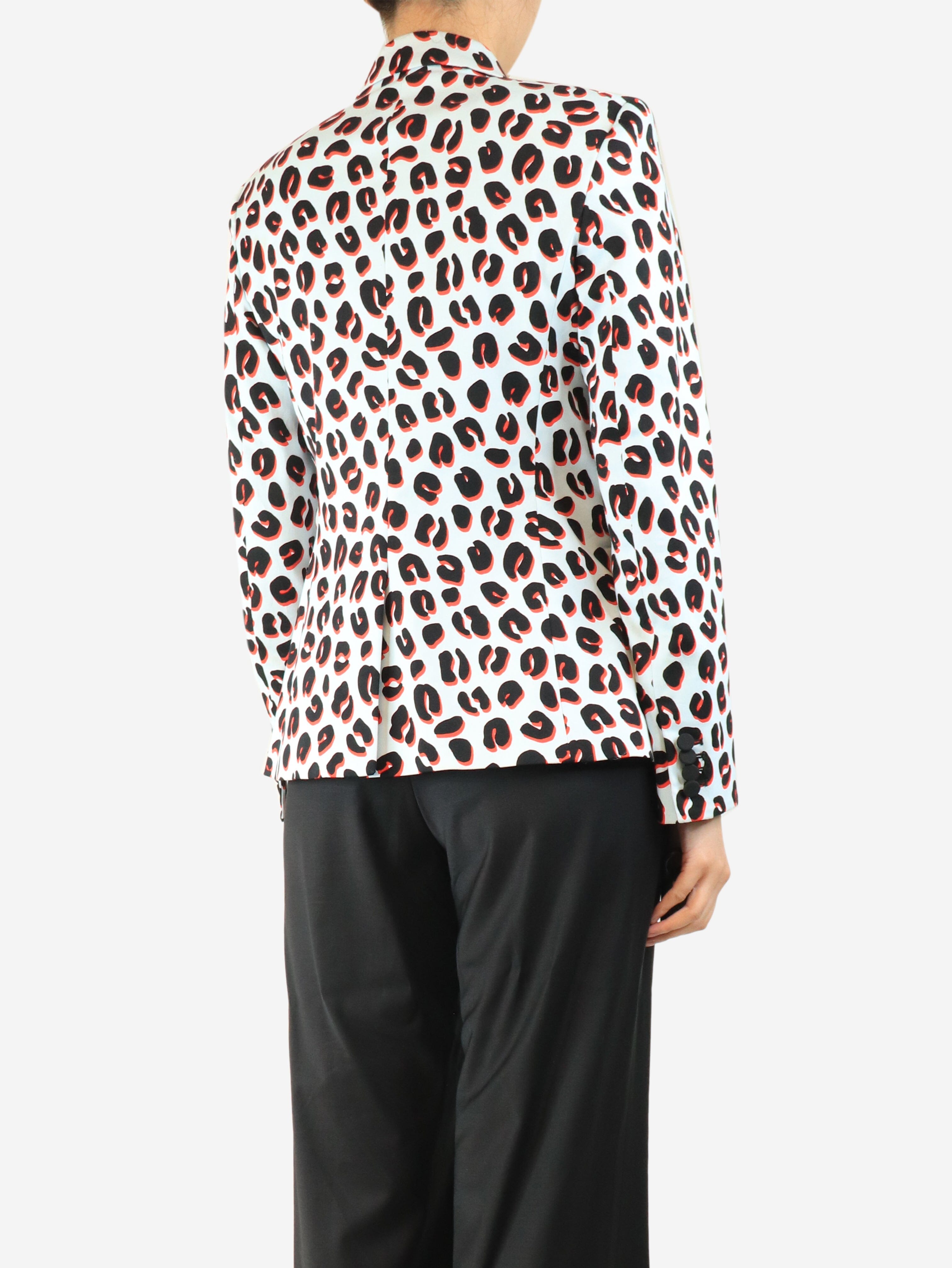 Blue leopard print blazer - size UK 12 Coats & Jackets Veronica Beard 