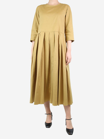 Beige pleated dress - size UK 10 Dresses S Max Mara 