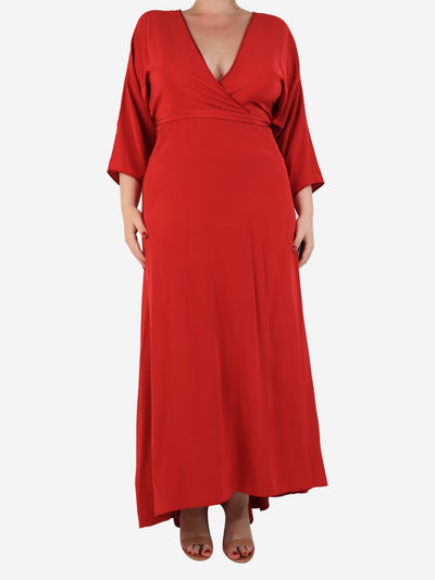 Red silk wrap dress - size UK 12 Dresses Diane Von Furstenberg 