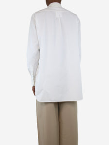 Celine White long cotton shirt - size UK 6