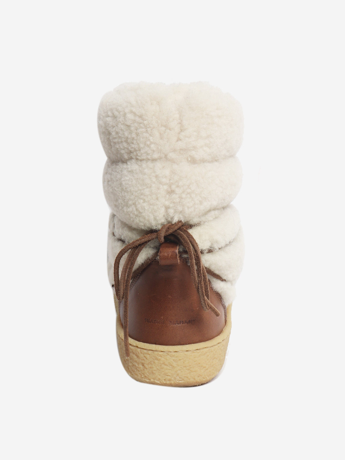 Brown Zimlee shearling and leather ankle boots - size EU 38 (UK 5) Boots Isabel Marant 