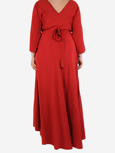 Diane Von Furstenberg Red silk wrap dress - size UK 12