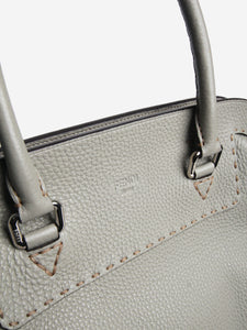 Fendi Fendi Grey zipped top handle bag - size