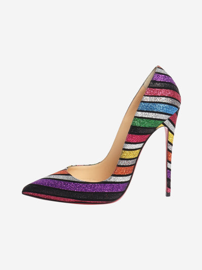 Multicolour striped glittery pumps - size EU 39 Heels Christian Louboutin 