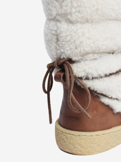 Brown Zimlee shearling and leather ankle boots - size EU 38 (UK 5) Boots Isabel Marant 