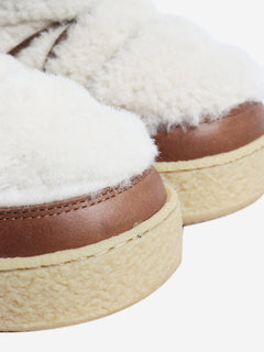 Brown Zimlee shearling and leather ankle boots - size EU 38 (UK 5) Boots Isabel Marant 