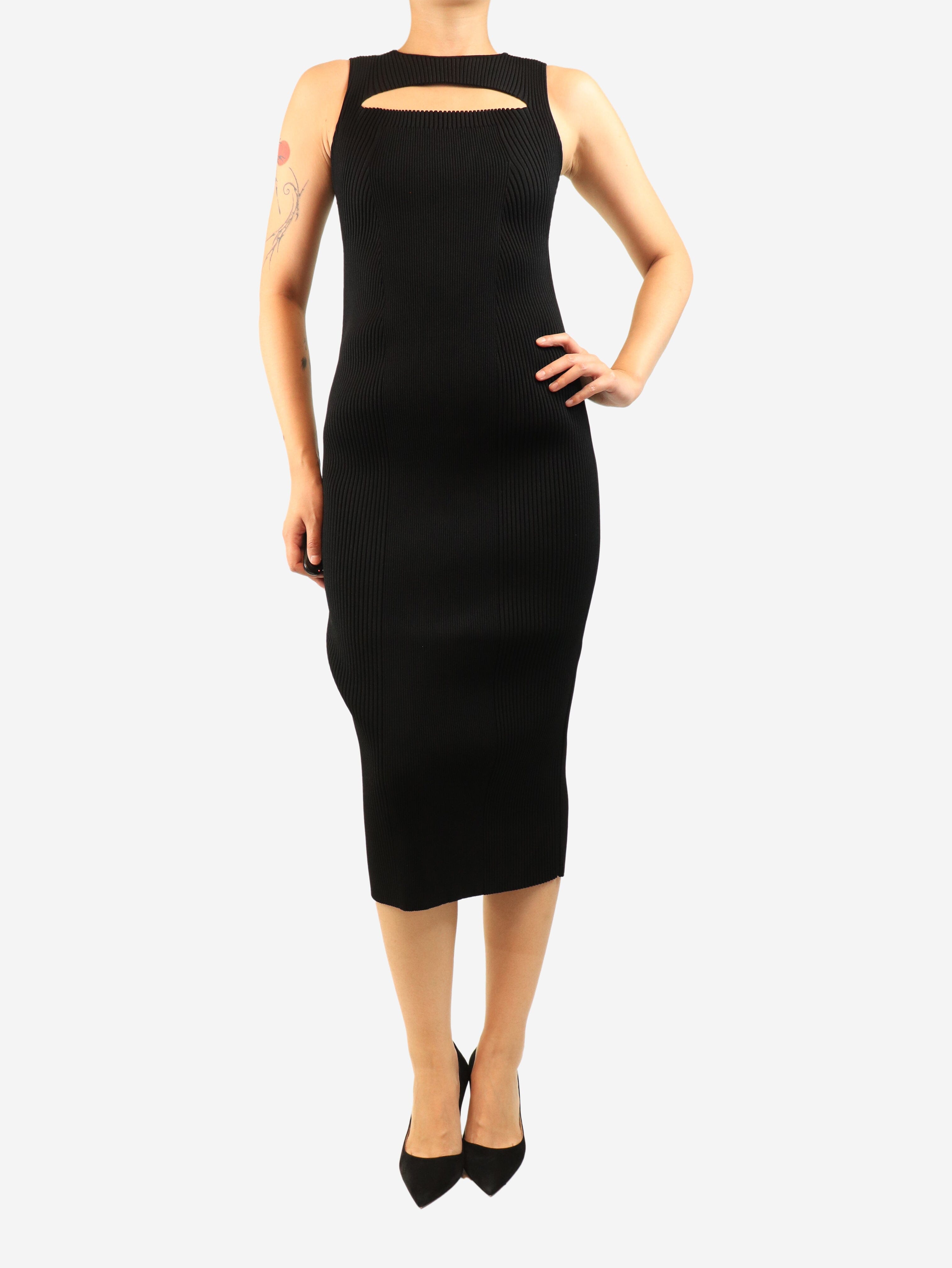 Black sleeveless ribbed midi dress - size M Dresses Alexander McQueen 