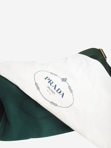 Prada Dark green canvas tote bag