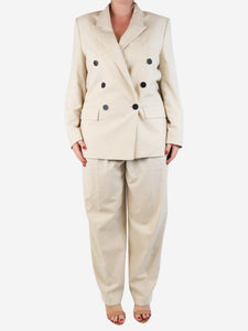 Isabel Marant Etoile Neutral blazer and trousers set - size UK 12