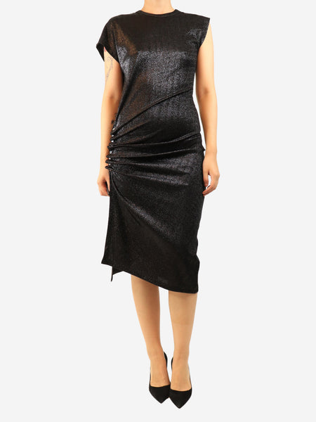 Black lurex midi dress - size UK 10 product image