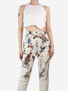 Giambattista Valli Cream sleeveless crop top - size S