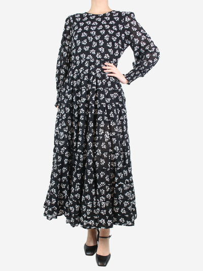 Black floral printed maxi dress - size M Dresses Rixo 
