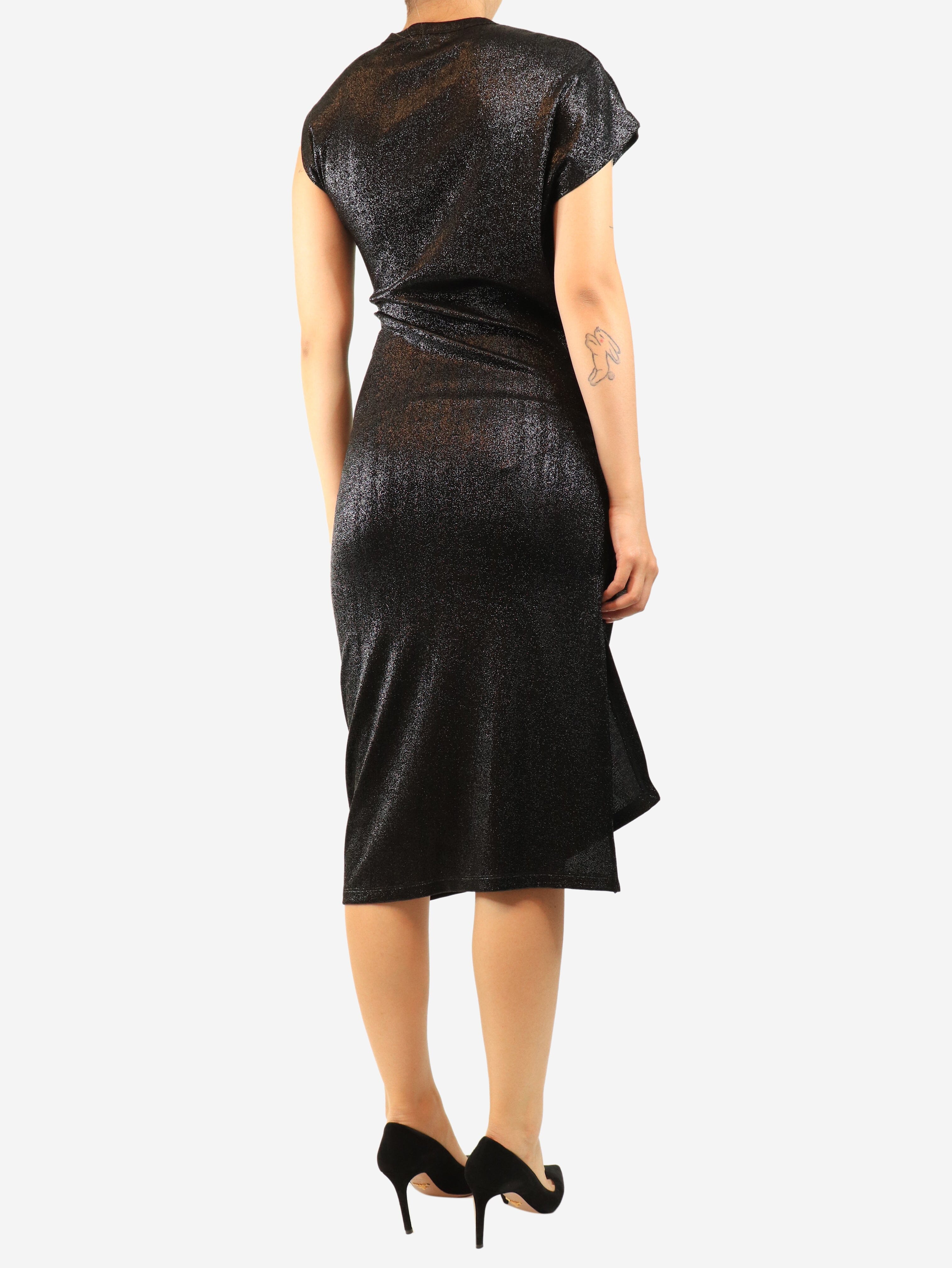 Black lurex midi dress - size UK 10 Dresses Paco Rabanne 