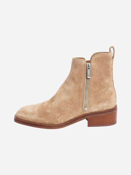 Neutral suede ankle boots - size EU 37 (UK 4) product image