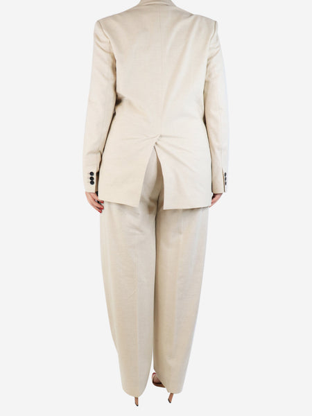 Neutral blazer and trousers set - size UK 12 alternate image