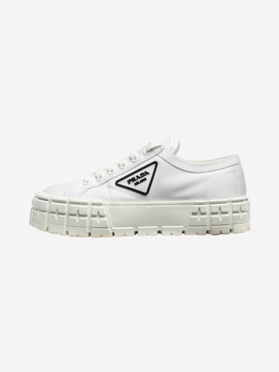 White Double Wheel Re-Nylon gabardine sneakers - size EU 39.5 Trainers Prada 