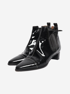 Black patent ankle boots - size EU 40 Boots Hermes 