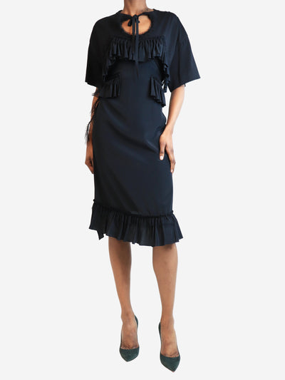 Black frills bow midi dress - size XS Dresses Simone Rocha 