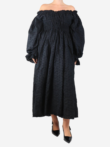 Black broderie maxi dress - size XXL product image