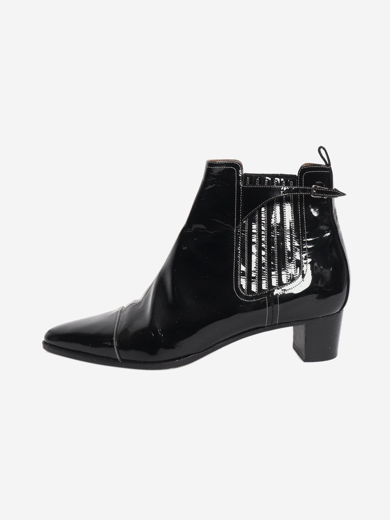 Black patent ankle boots - size EU 40 Boots Hermes 