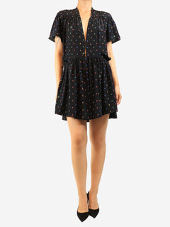 Black silk polka dot mini dress - size UK 10 Dresses Stella McCartney 