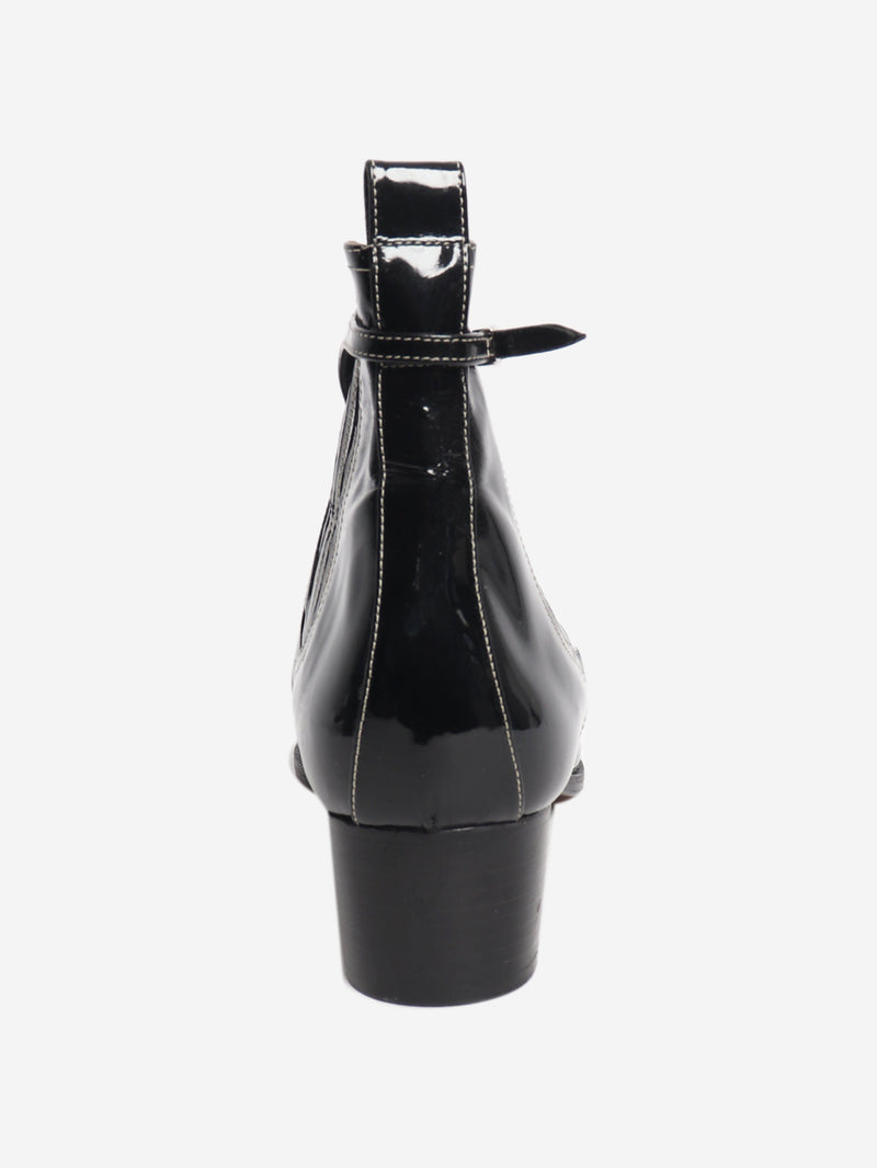 Black patent ankle boots - size EU 40 Boots Hermes 