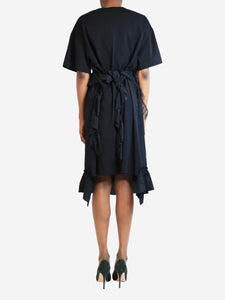 Simone Rocha Black frills bow midi dress - size XS