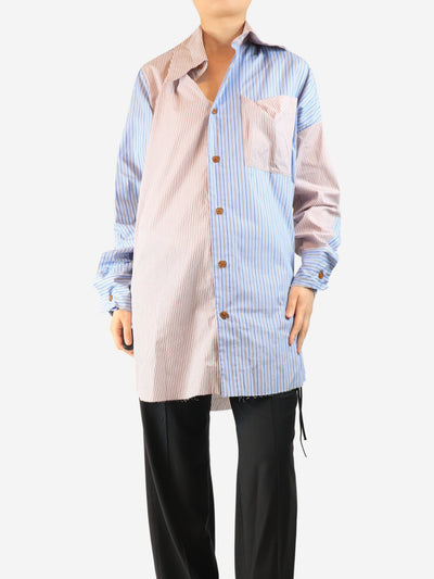 Blue striped patchwork shirt - size UK 10 Tops Vivienne Westwood 