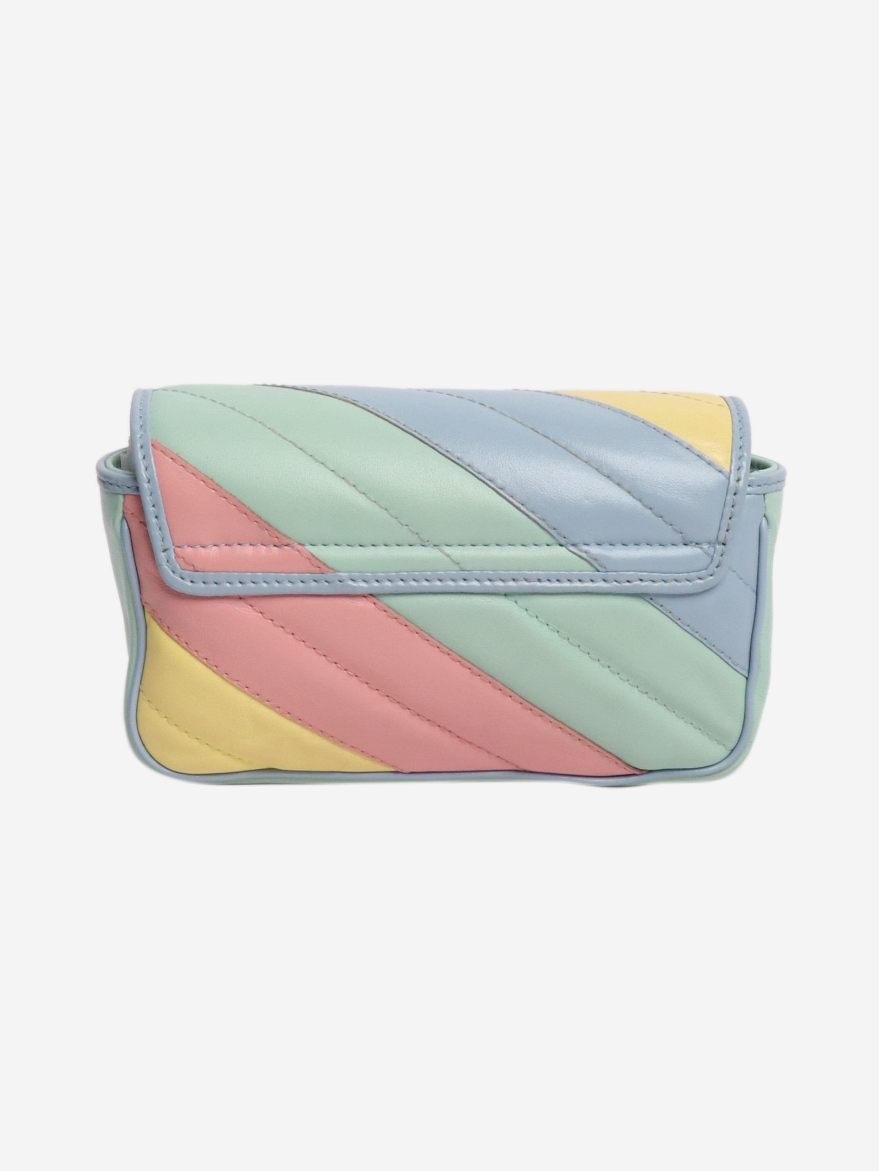 Multicolour pastel diagonal-quilted GG crossbody bag Cross-body Bags Gucci 