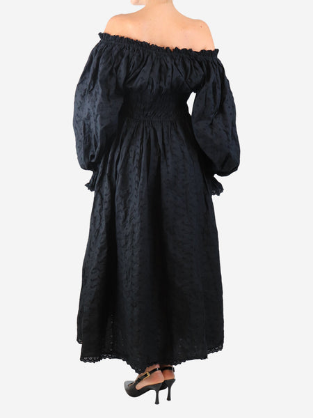 Black broderie maxi dress - size XXL alternate image