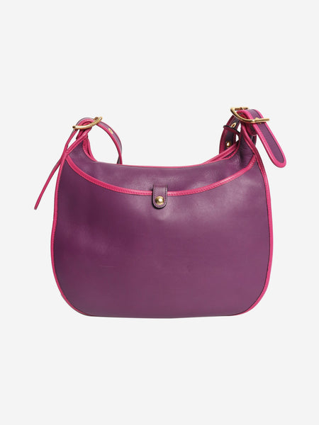 Purple leather shoulder bag alternate image