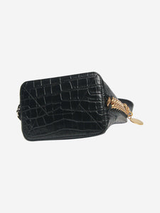 Stella McCartney Black Frayme Croc-Effect Embossed bag