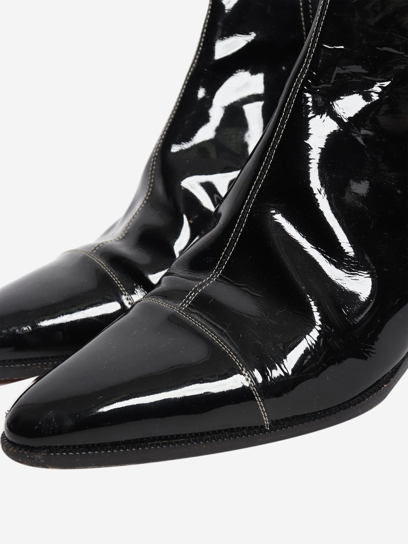 Black patent ankle boots - size EU 40 Boots Hermes 