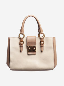 Miu Miu Cream leather top handle bag