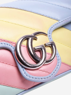 Multicolour pastel diagonal-quilted GG crossbody bag Cross-body Bags Gucci 