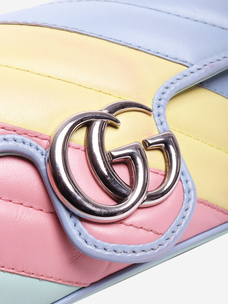 Multicolour pastel diagonal-quilted GG crossbody bag Cross-body Bags Gucci 